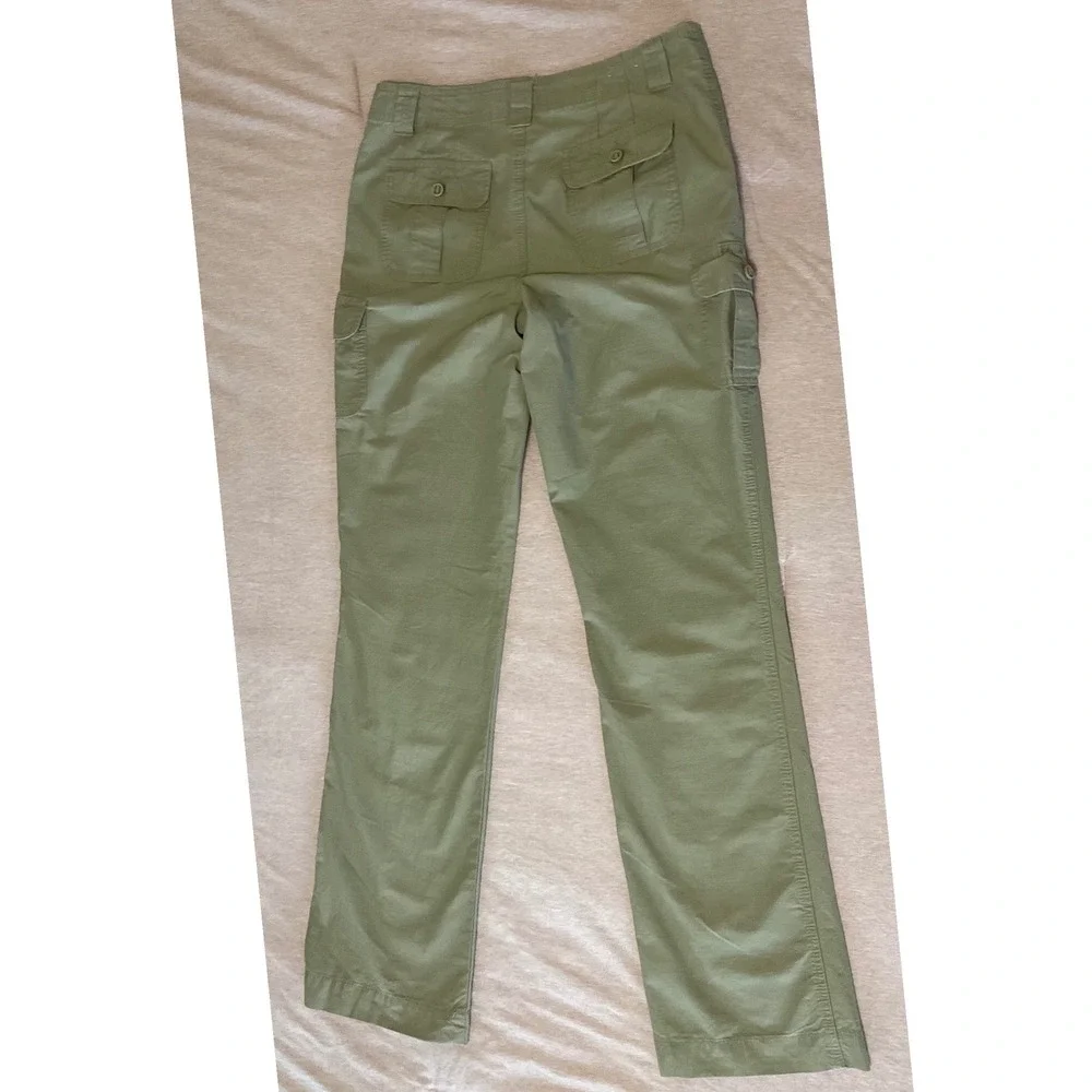 Cabelas Womens Cargo Pants Straight Leg Cotton Tencel Size 4/35
